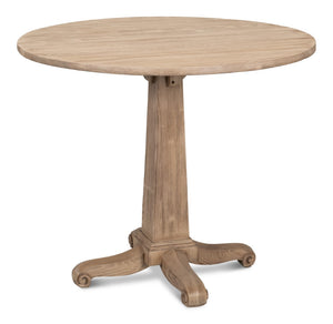 Sarreid Perry Flaky Pine Finish Bistro Table - Elegant Rustic Charm For Your Dining Space And Gatherings Brown  53334