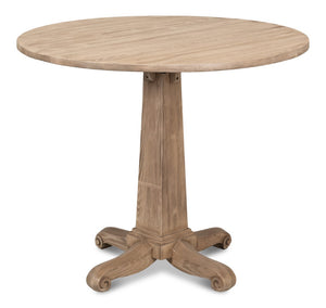Sarreid Perry Flaky Pine Finish Bistro Table - Elegant Rustic Charm For Your Dining Space And Gatherings Brown  53334