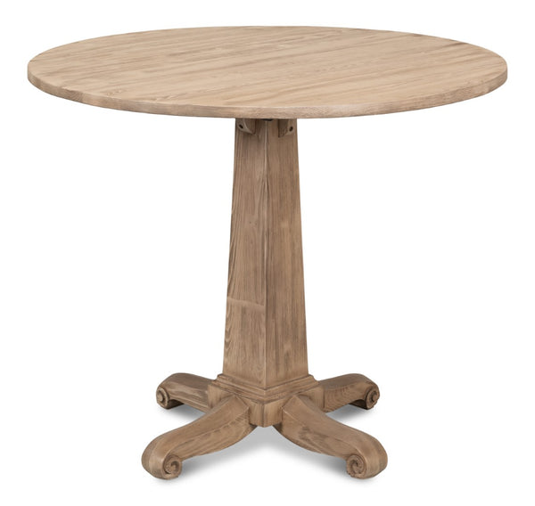 Sarreid Perry Flaky Pine Finish Bistro Table - Elegant Rustic Charm For Your Dining Space And Gatherings Brown  53334