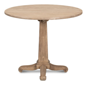 Sarreid Perry Flaky Pine Finish Bistro Table - Elegant Rustic Charm For Your Dining Space And Gatherings Brown  53334