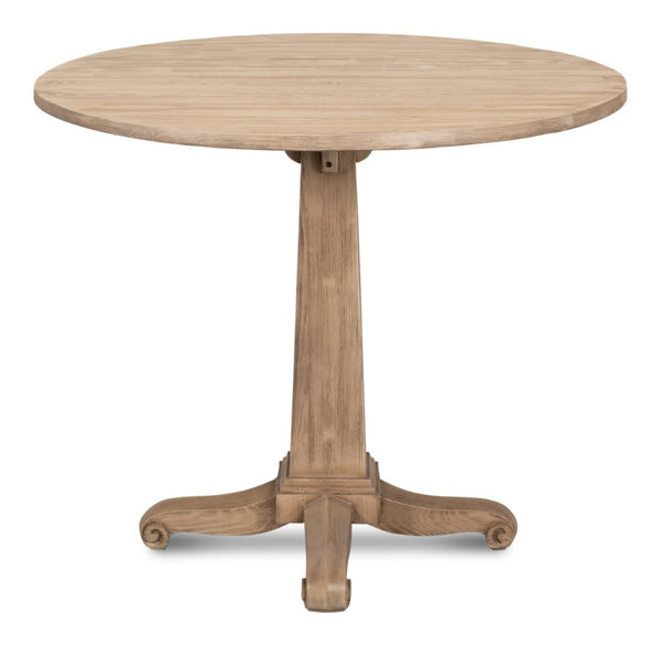 Sarreid Perry Flaky Pine Finish Bistro Table - Elegant Rustic Charm For Your Dining Space And Gatherings Brown  53334