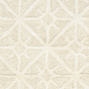 HomeRoots 4' X 6' Geometric Hand-Tufted Area Rug - Stylish Modern Design for Living Rooms and Bedrooms Ivory, Tan 533379