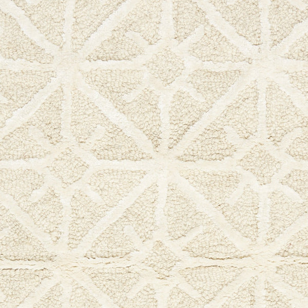 HomeRoots 5' X 7' Brown and Ivory Geometric Hand-Tufted Area Rug - Durable, Soft, Contemporary Style for Any Room 533383