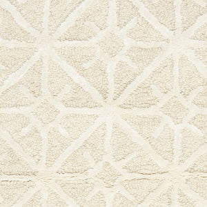 Homeroots 5' X 7' Brown And Ivory Geometric Hand-tufted Area Rug - Cozy Texture And Stylish Design For Any Room  Wool Blend 533383