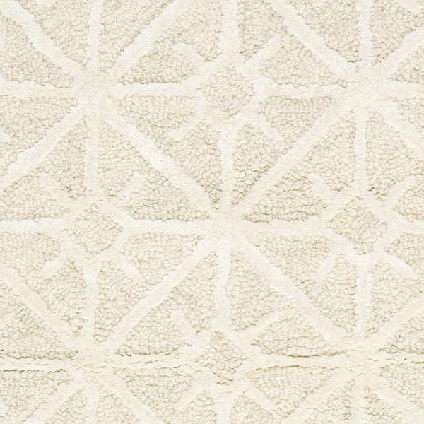 Homeroots 5' X 7' Brown And Ivory Geometric Hand-tufted Area Rug - Cozy Texture And Stylish Design For Any Room  Wool Blend 533383