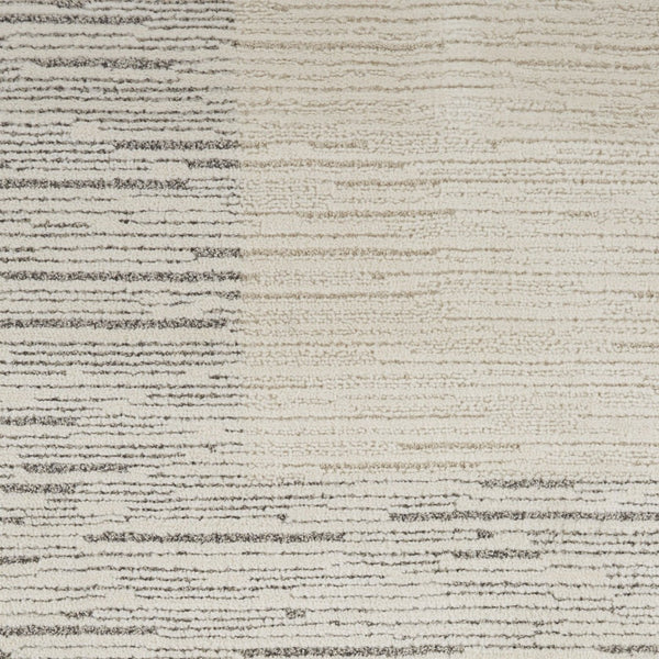 HomeRoots 4' Gray and Ivory Striped Area Rug - Modern Scandinavian Design for Entryways, Bedrooms, and More 4' X 6' 533392
