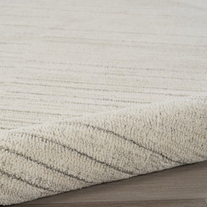 HomeRoots 4' Gray and Ivory Abstract Area Rug - Modern Scandinavian Design for Effortless Elegance and Comfort 4' X 6' 533393