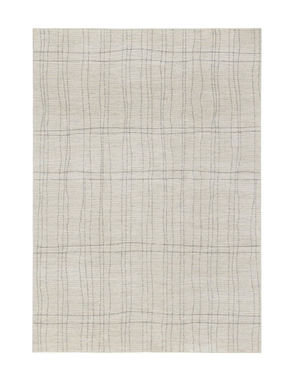 HomeRoots 4' Gray and Ivory Abstract Area Rug - Modern Scandinavian Design for Minimalist Home Decor Charm 4' X 6' 533394