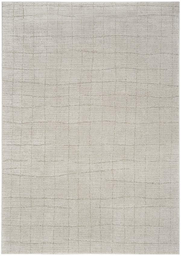 Homeroots 4' X 6' Beige And Gray Abstract Power Loom Area Rug  Polypropylene,Polyester 533395