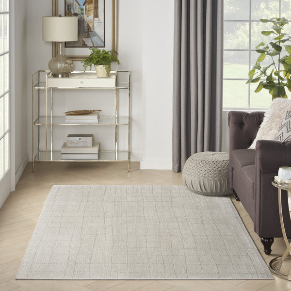 Homeroots 4' X 6' Beige And Gray Abstract Power Loom Area Rug  Polypropylene,Polyester 533395