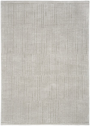 Homeroots 4' X 6' Gray And Silver Abstract Power Loom Area Rug  Polypropylene,Polyester 533396