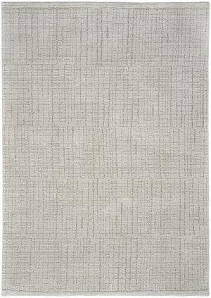 HomeRoots 4' Gray and Silver Abstract Area Rug - Modern Scandinavian Design for Stylish High-Traffic Spaces 4' X 6' 533396