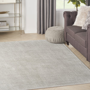 Homeroots 4' X 6' Gray And Silver Abstract Power Loom Area Rug  Polypropylene,Polyester 533396