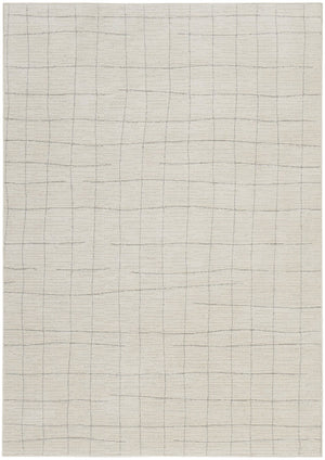 HomeRoots 4' Gray and Ivory Abstract Area Rug - Modern Scandinavian Design for Stylish Comfort and Durability 5' X 7' 533398