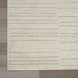 HomeRoots 4' Gray and Ivory Abstract Area Rug - Modern Scandinavian Design for Effortless Elegance and Comfort 5' X 7' 533400