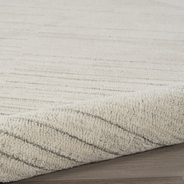 HomeRoots 4' Gray and Ivory Abstract Area Rug - Modern Scandinavian Design for Effortless Elegance and Comfort 5' X 7' 533400
