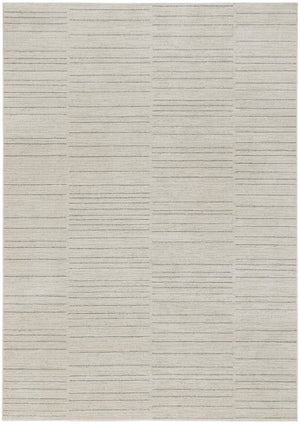 HomeRoots 4' Gray and Ivory Abstract Area Rug - Modern Scandinavian Design for Effortless Elegance and Comfort 5' X 7' 533400