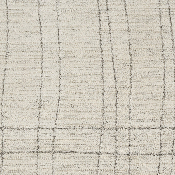 HomeRoots 4' Gray and Ivory Abstract Area Rug - Modern Scandinavian Design for Minimalist Home Decor Charm 5' X 7' 533401