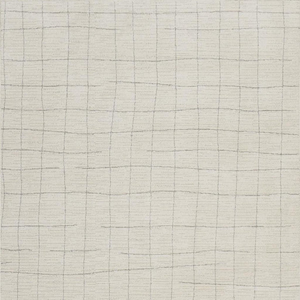 HomeRoots 4' Gray and Ivory Abstract Area Rug - Modern Scandinavian Design for Stylish Comfort and Durability 6' X 9' 533405