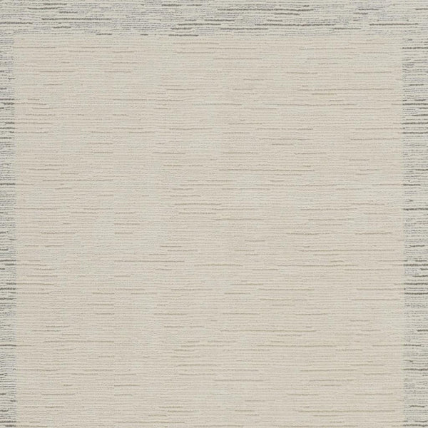 HomeRoots 4' Gray and Ivory Striped Area Rug - Modern Scandinavian Design for Entryways, Bedrooms, and More 6' X 9' 533406