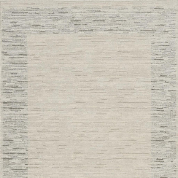 HomeRoots 4' Gray and Ivory Striped Area Rug - Modern Scandinavian Design for Entryways, Bedrooms, and More 6' X 9' 533406