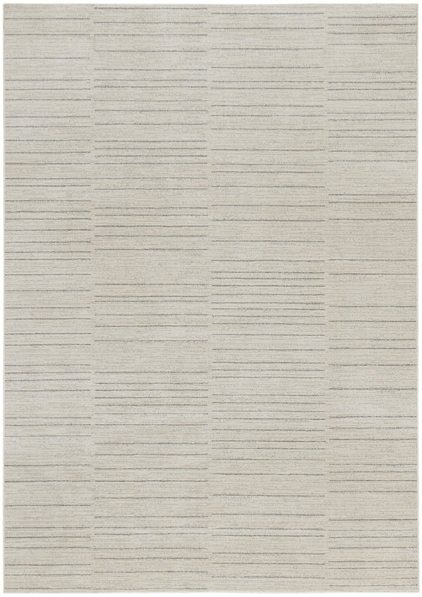 HomeRoots 4' Gray and Ivory Abstract Area Rug - Modern Scandinavian Design for Effortless Elegance and Comfort 6' X 9' 533407