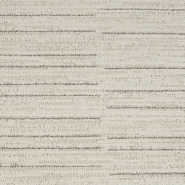 HomeRoots 4' Gray and Ivory Abstract Area Rug - Modern Scandinavian Design for Effortless Elegance and Comfort 6' X 9' 533407