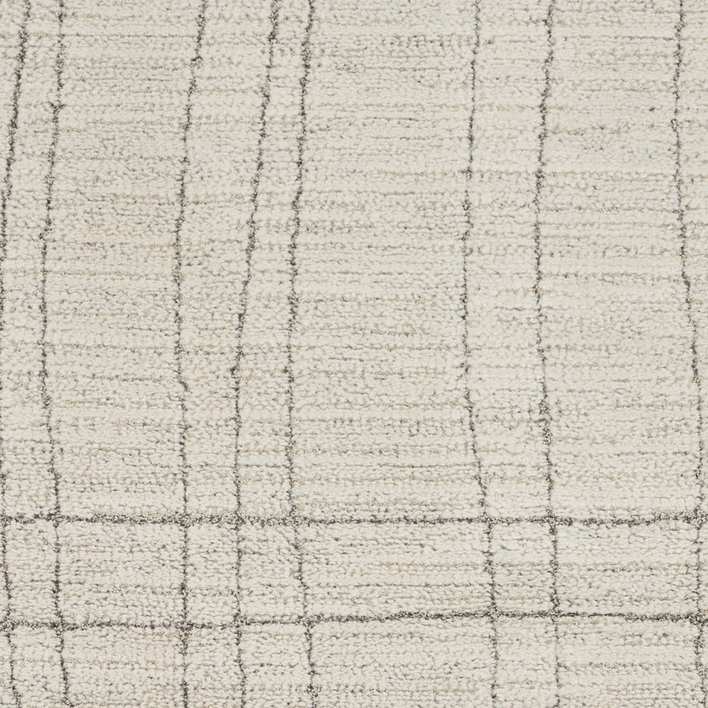 HomeRoots 4' Gray and Ivory Abstract Area Rug - Modern Scandinavian Design for Minimalist Home Decor Charm 6' X 9' 533408