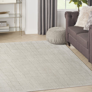 HomeRoots 5' Gray Abstract Area Rug - Scandinavian-Inspired, Durable, Modern Design Perfect for Any Room 6' X 9' 533409