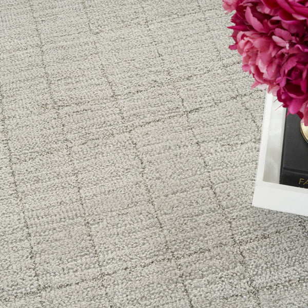 HomeRoots 5' Gray Abstract Area Rug - Scandinavian-Inspired, Durable, Modern Design Perfect for Any Room 6' X 9' 533409