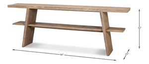 Sarreid Bodega Flaky Pine Finish Console Table - Rustic Charm For Your Home With Timeless Elegance Tan  53340