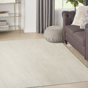 HomeRoots 4' Contemporary Gray and Ivory Abstract Area Rug - Stylish Scandinavian Design for Any Space 6' X 9' 533411