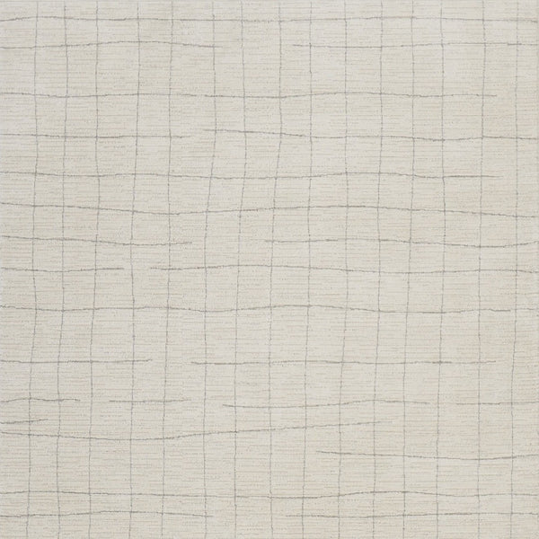 HomeRoots 4' Gray and Ivory Abstract Area Rug - Modern Scandinavian Design for Stylish Comfort and Durability 8' X 10' 533412