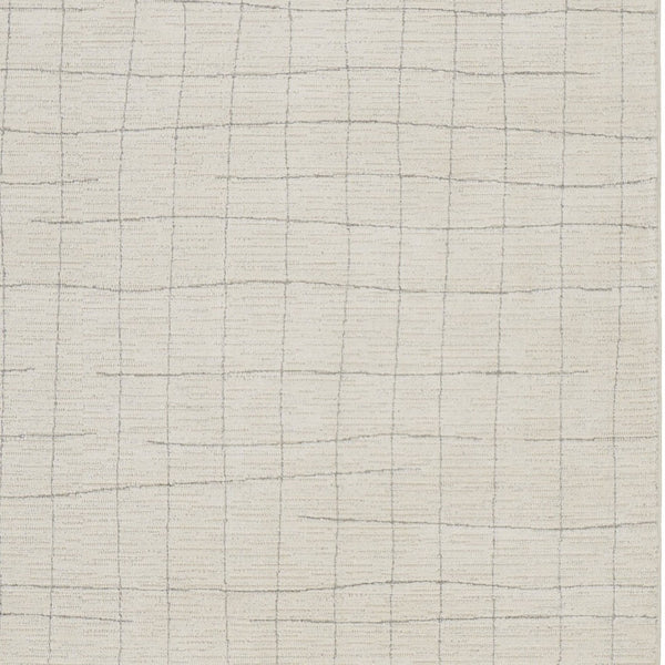 HomeRoots 4' Gray and Ivory Abstract Area Rug - Modern Scandinavian Design for Stylish Comfort and Durability 8' X 10' 533412