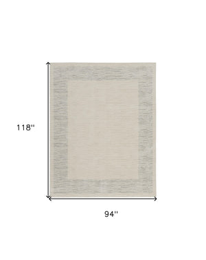 Homeroots 8' X 10' Ivory And Gray Abstract Power Loom Area Rug  Polypropylene 533413