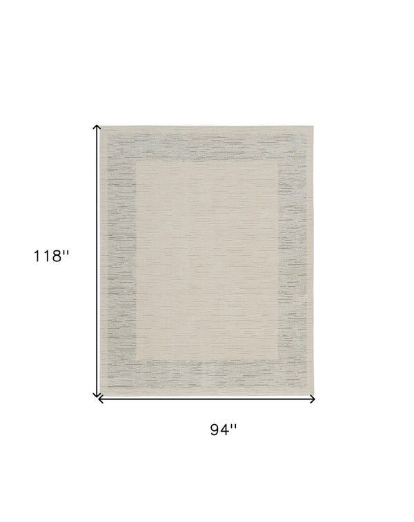 Homeroots 8' X 10' Ivory And Gray Abstract Power Loom Area Rug  Polypropylene 533413