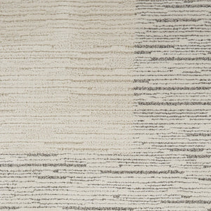 HomeRoots 8' X 10' Ivory and Gray Abstract Power Loom Area Rug - Modern Elegance for Living Spaces & Style 533413