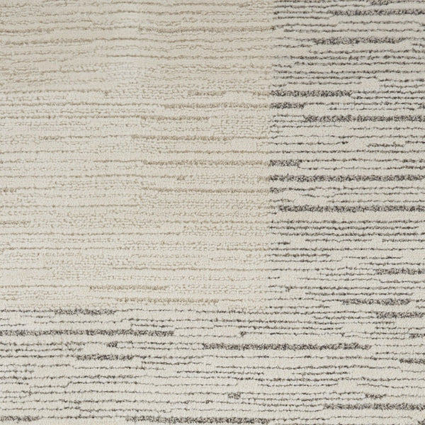 HomeRoots 8' X 10' Ivory and Gray Abstract Power Loom Area Rug - Modern Elegance for Living Spaces & Style 533413
