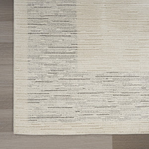HomeRoots 8' X 10' Ivory and Gray Abstract Power Loom Area Rug - Modern Elegance for Living Spaces & Style 533413