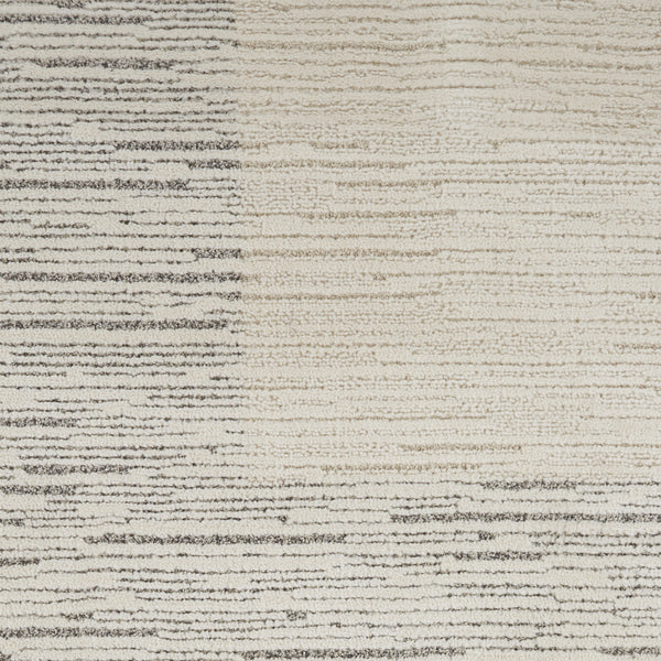Homeroots 8' X 10' Ivory And Gray Abstract Power Loom Area Rug  Polypropylene 533413