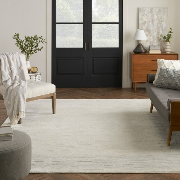 HomeRoots 8' X 10' Ivory and Gray Abstract Power Loom Area Rug - Modern Elegance for Living Spaces & Style 533413