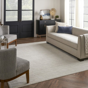HomeRoots 4' Gray and Ivory Abstract Area Rug - Modern Scandinavian Design for Effortless Elegance and Comfort 8' X 10' 533414