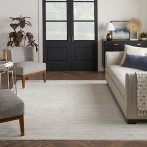 HomeRoots 4' Gray and Ivory Abstract Area Rug - Modern Scandinavian Design for Effortless Elegance and Comfort 8' X 10' 533414
