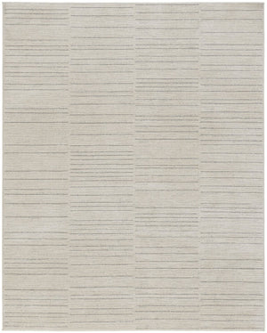 HomeRoots 4' Gray and Ivory Abstract Area Rug - Modern Scandinavian Design for Effortless Elegance and Comfort 8' X 10' 533414