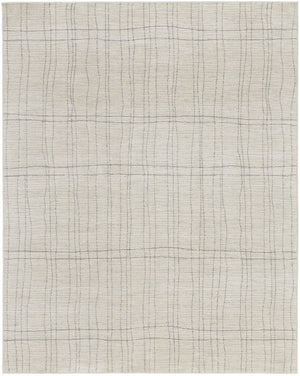 HomeRoots 4' Gray and Ivory Abstract Area Rug - Modern Scandinavian Design for Minimalist Home Decor Charm 8' X 10' 533415