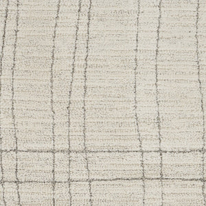 HomeRoots 4' Gray and Ivory Abstract Area Rug - Modern Scandinavian Design for Minimalist Home Decor Charm 8' X 10' 533415
