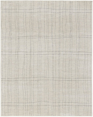 HomeRoots 4' Gray and Ivory Abstract Area Rug - Modern Scandinavian Design for Minimalist Home Decor Charm 8' X 10' 533415