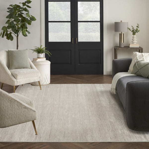 HomeRoots 8' X 10' Modern Beige and Ivory Abstract Area Rug – Luxurious Power Loomed Design for Any Room 533416