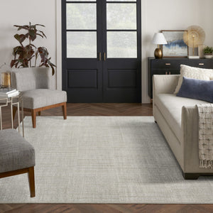 HomeRoots 8' X 10' Gray and Ivory Abstract Power Loomed Area Rug – Modern Elegance for Any Room Décor 533417