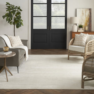 HomeRoots 4' Contemporary Gray and Ivory Abstract Area Rug - Stylish Scandinavian Design for Any Space 8' X 10' 533418